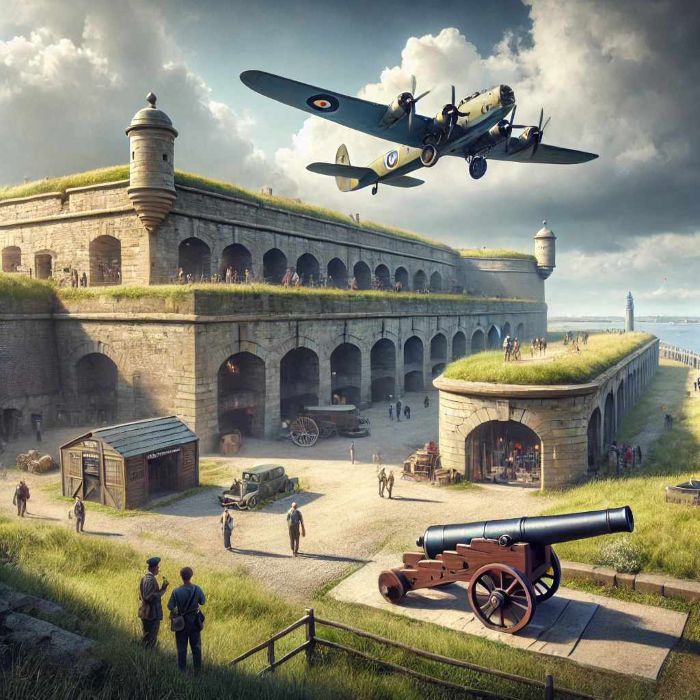 A realistic depiction of Fort Paull, a historic 
                    Napoleonic fortress near the Humber Estuary in East Yorkshire.